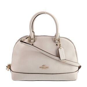 Authentic Coach sierra mini bag in elegant ivory cream leather gold hardware